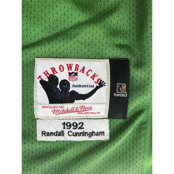 100% Authentic Randall Cunningham Mitchell & Ness 1992 Eagles Jersey Size 60 4XL - Picture 12 of 16